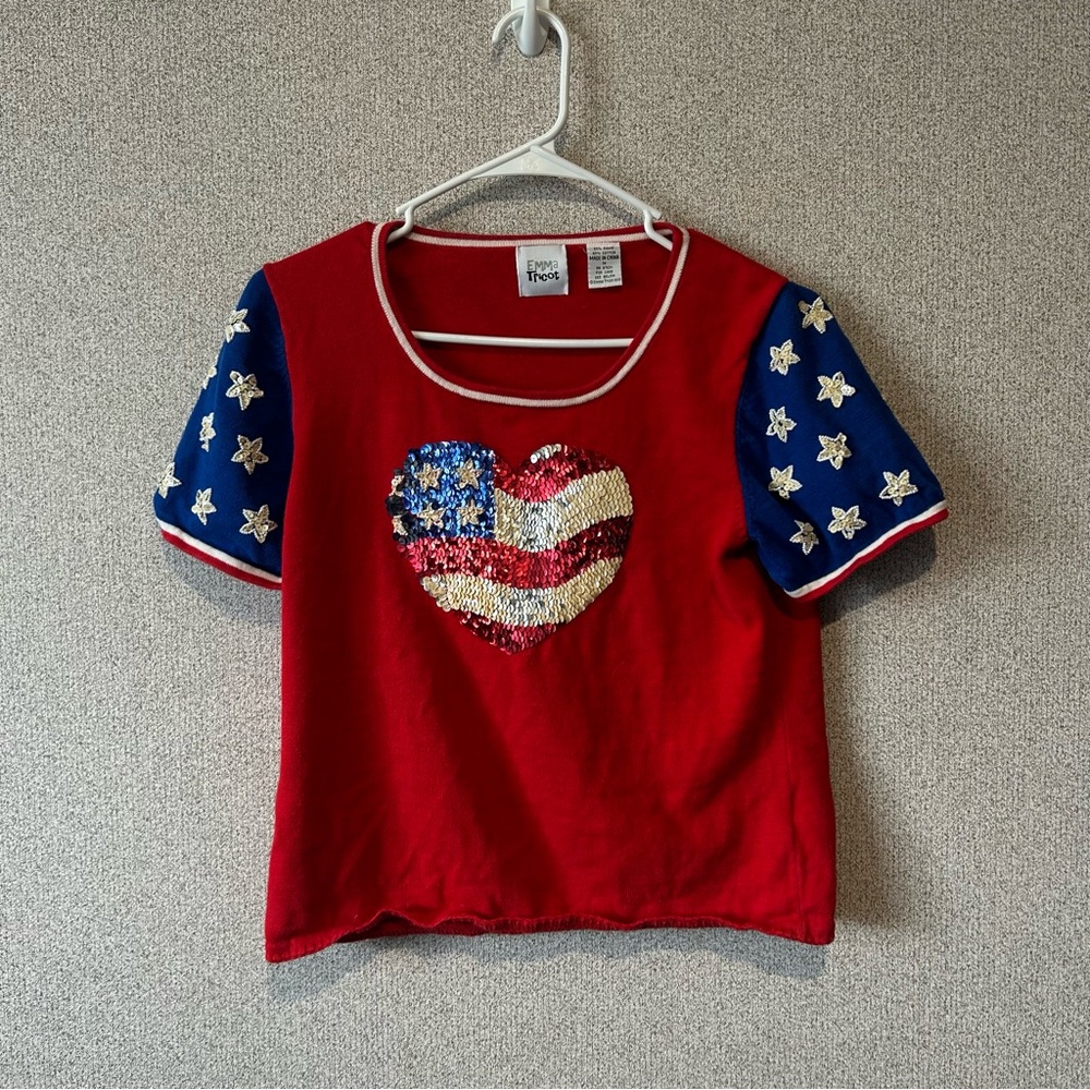 Patriotic Heart Short Sleeve Tee vintage